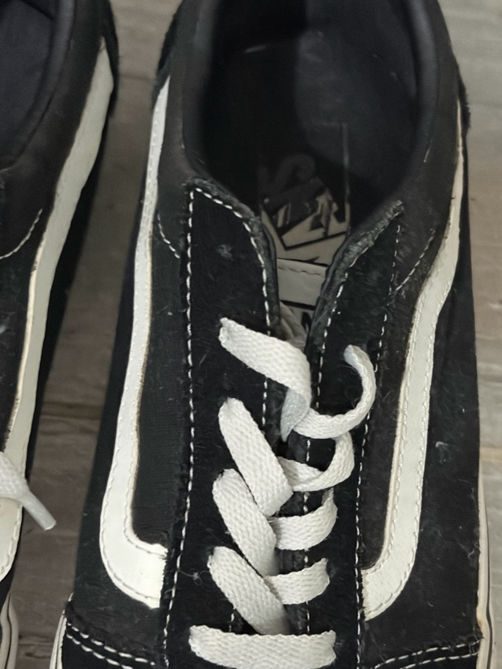 Vans Black and White Old Skool Low-Top Sneakers - Picture 2 of 4